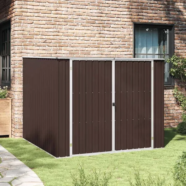 Abri de jardin Marrron 195x198x159 cm Métal galvanisé