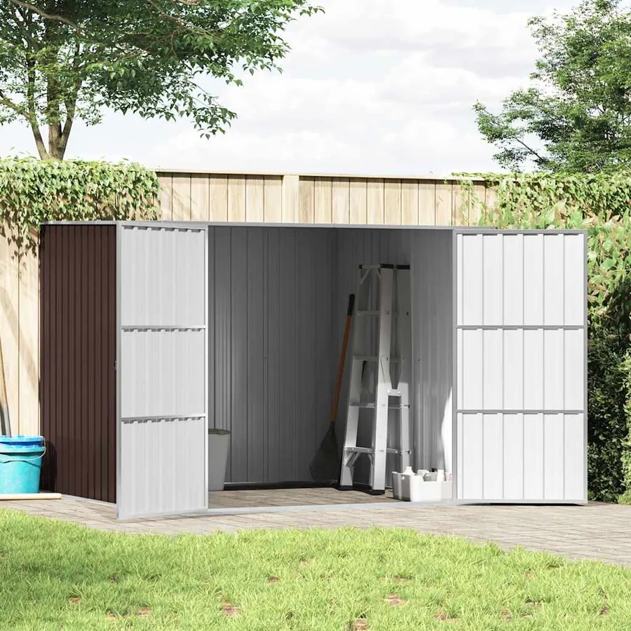 Abri de jardin Marrron 195x198x159 cm Métal galvanisé - 3