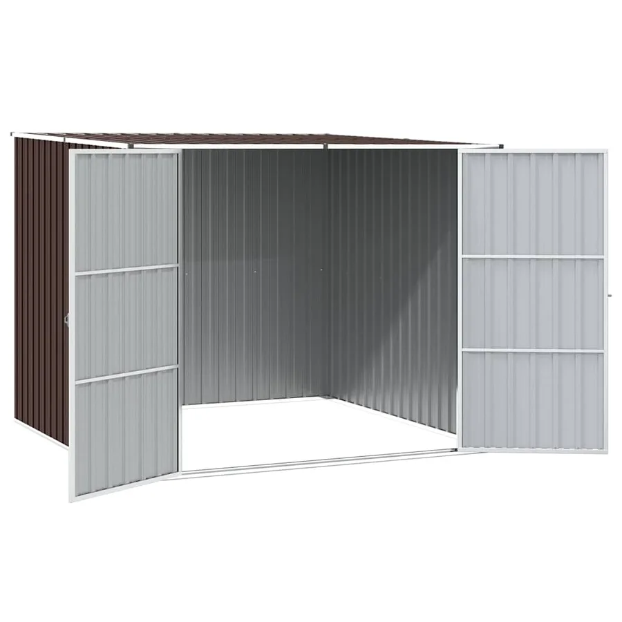 Abri de jardin Marrron 195x198x159 cm Métal galvanisé - 6