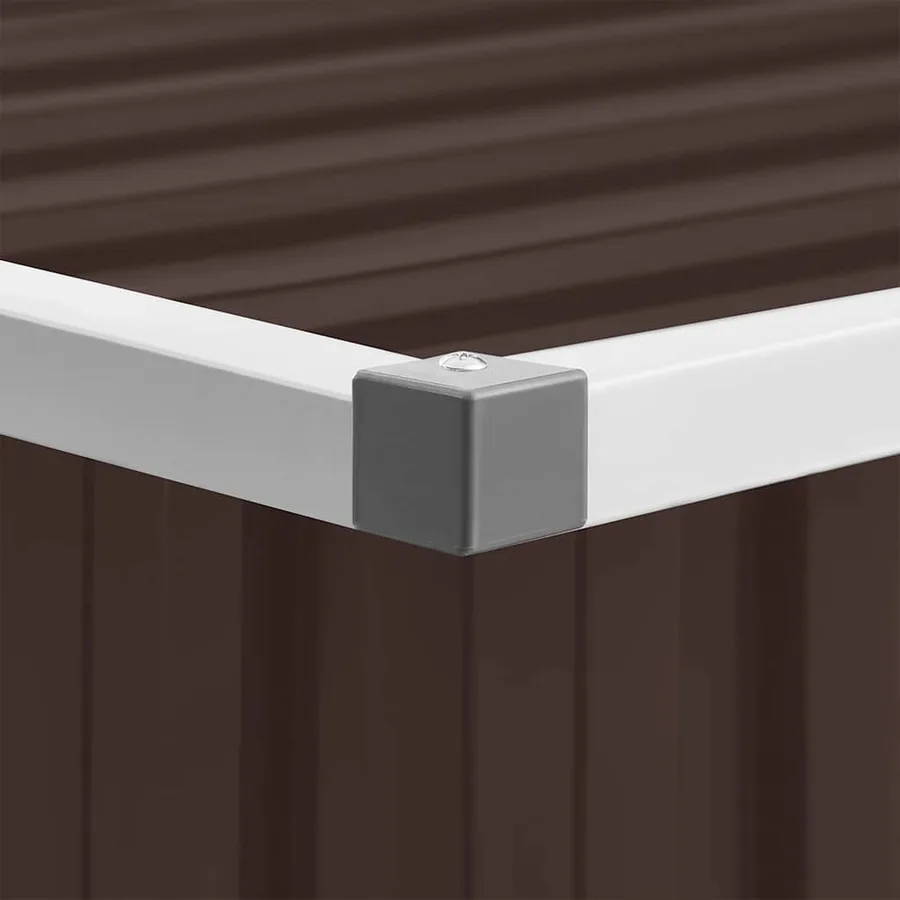 Abri de jardin Marrron 195x198x159 cm Métal galvanisé - 9