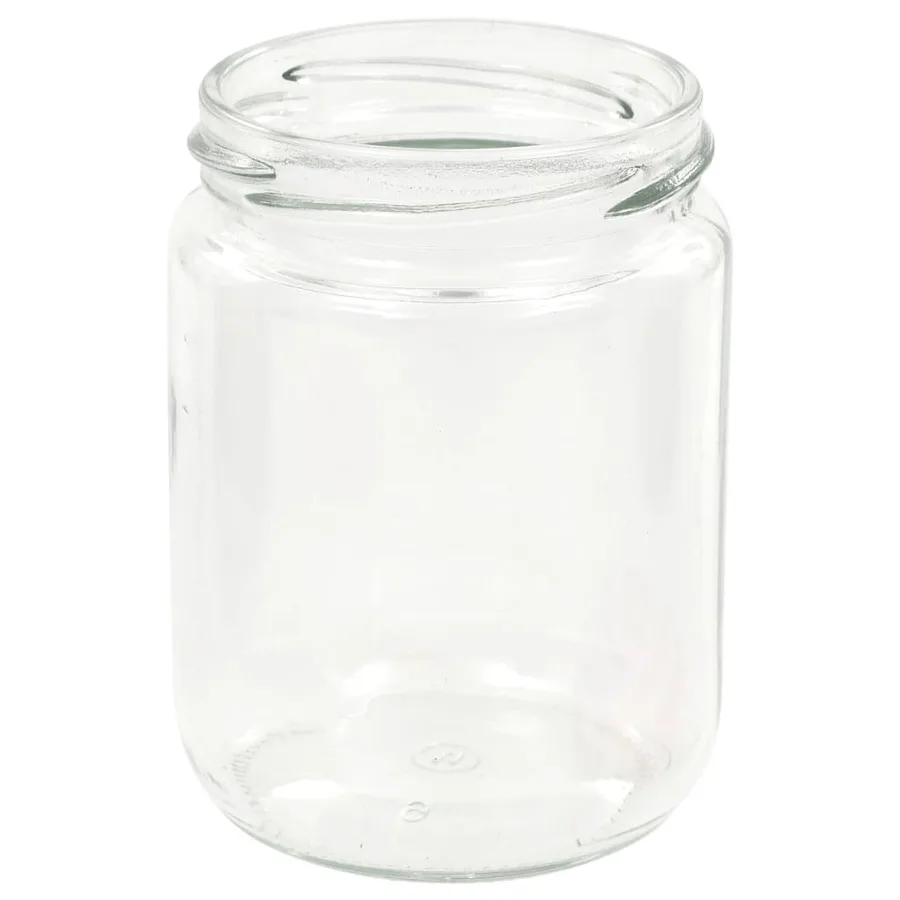 48 pcs Pots à confiture Couvercle blanc et rouge Verre 230 ml - 5