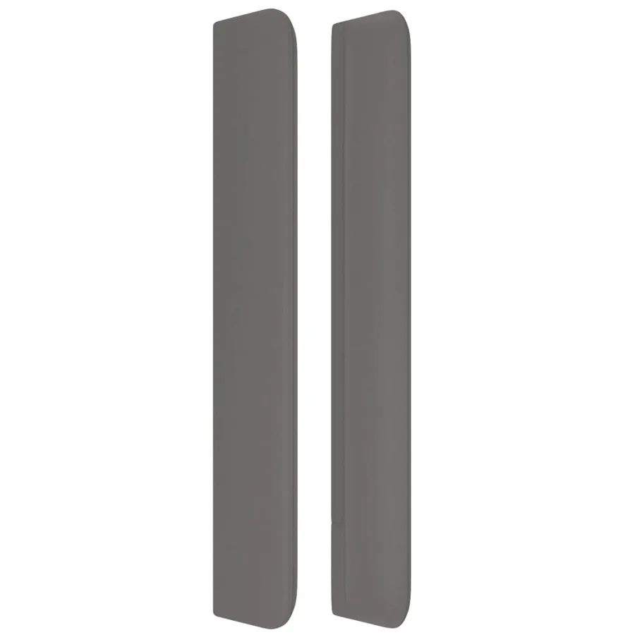 Tête de lit avec oreilles Gris 163x16x118/128 cm Similicuir - 4