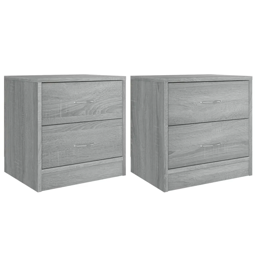 Tables de chevet 2 pcs sonoma gris 40x30x40 cm bois ingénierie - 2