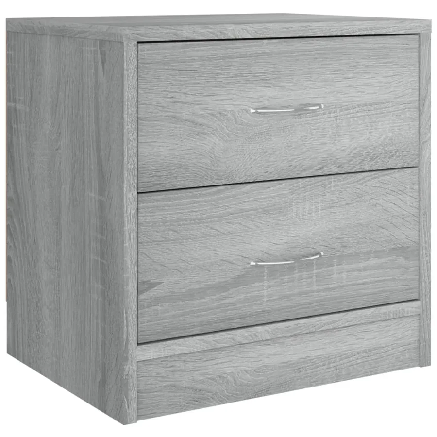 Tables de chevet 2 pcs sonoma gris 40x30x40 cm bois ingénierie - 3