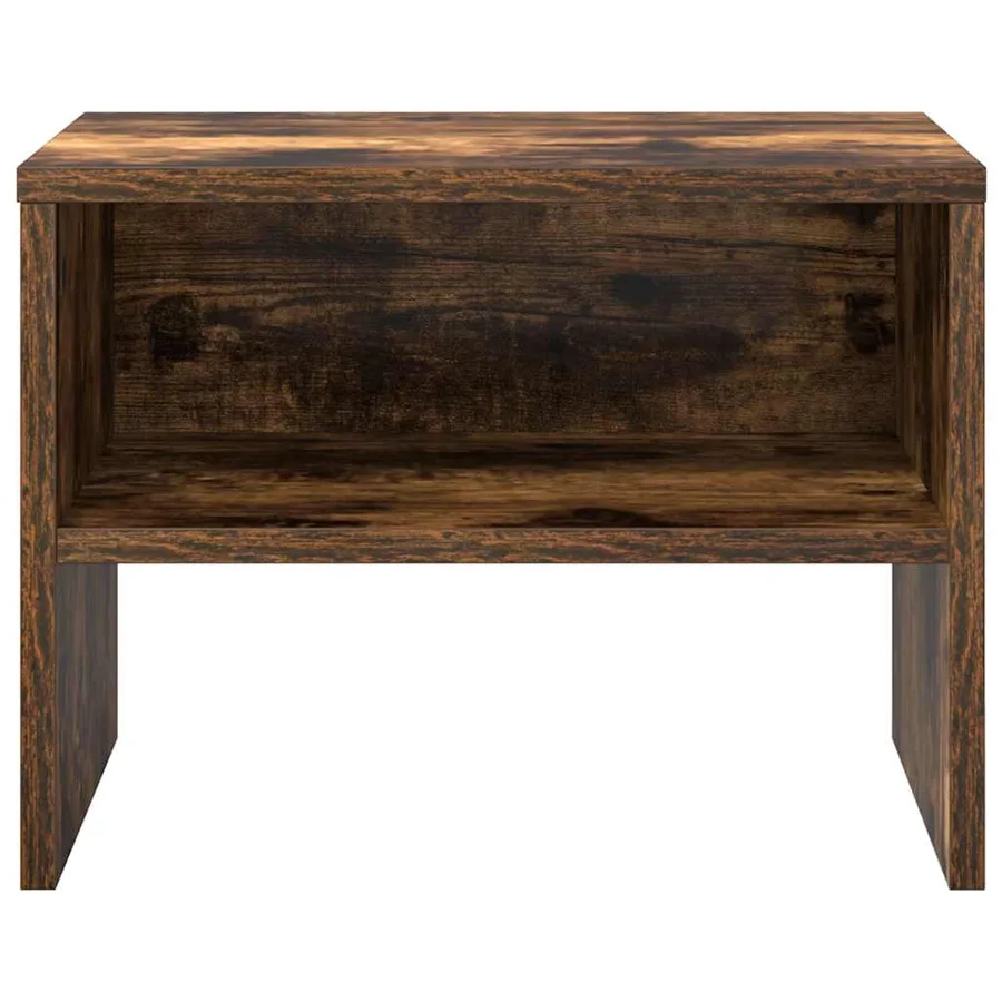Table de chevet Chêne fumé 40x30x30 cm Bois d'ingénierie - 5