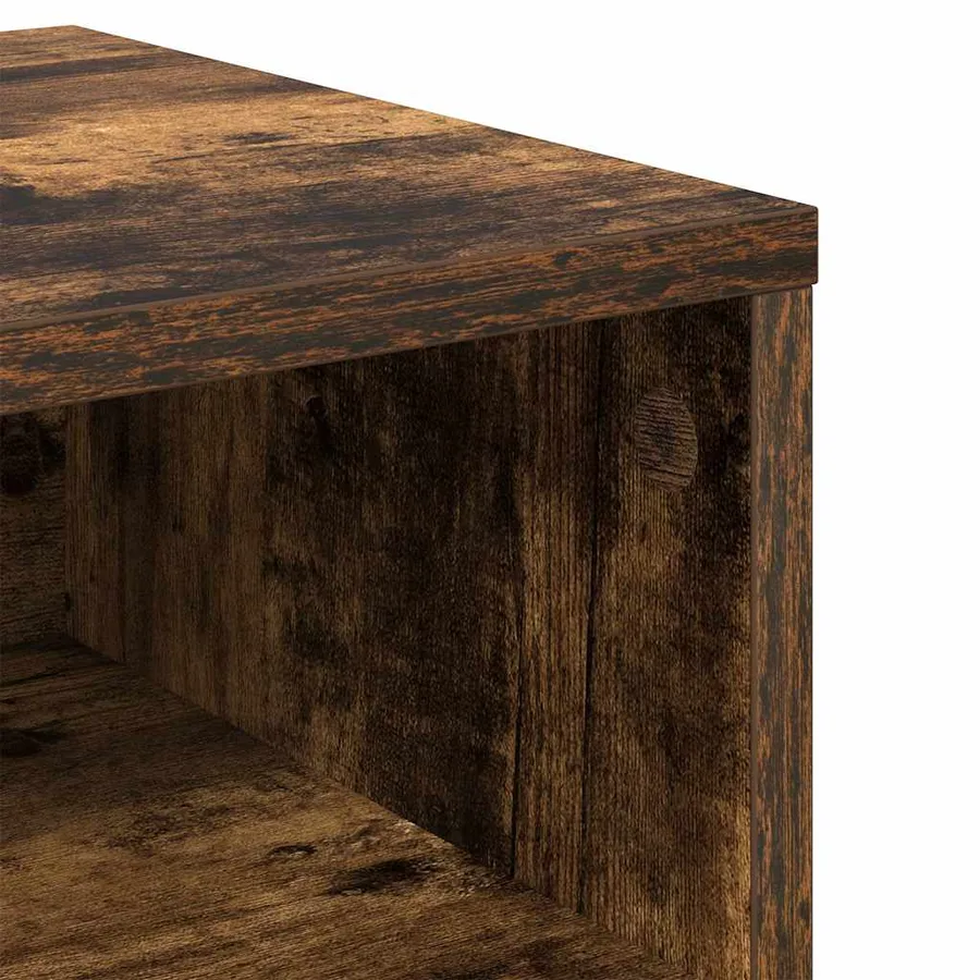 Table de chevet Chêne fumé 40x30x30 cm Bois d'ingénierie - 8