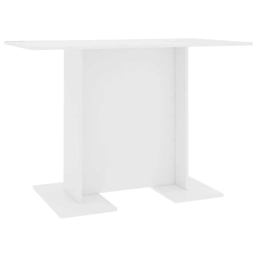 Table de salle à manger Blanc 110 x 60 x 75 cm Bois ingénierie - 2