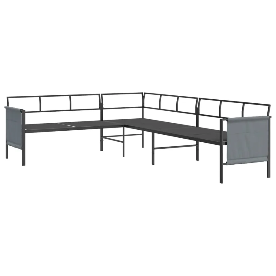 Salon de jardin 2 pcs anthracite acier - 5