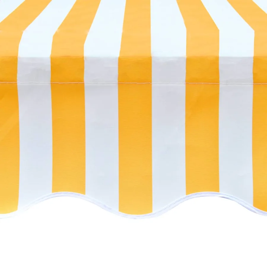 Tissu de remplacement pour auvent orange et blanc 5x3 m polyester - 4
