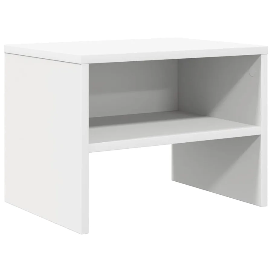 Table de chevet Blanc 40x30x30 cm Bois d'ingénierie - 2