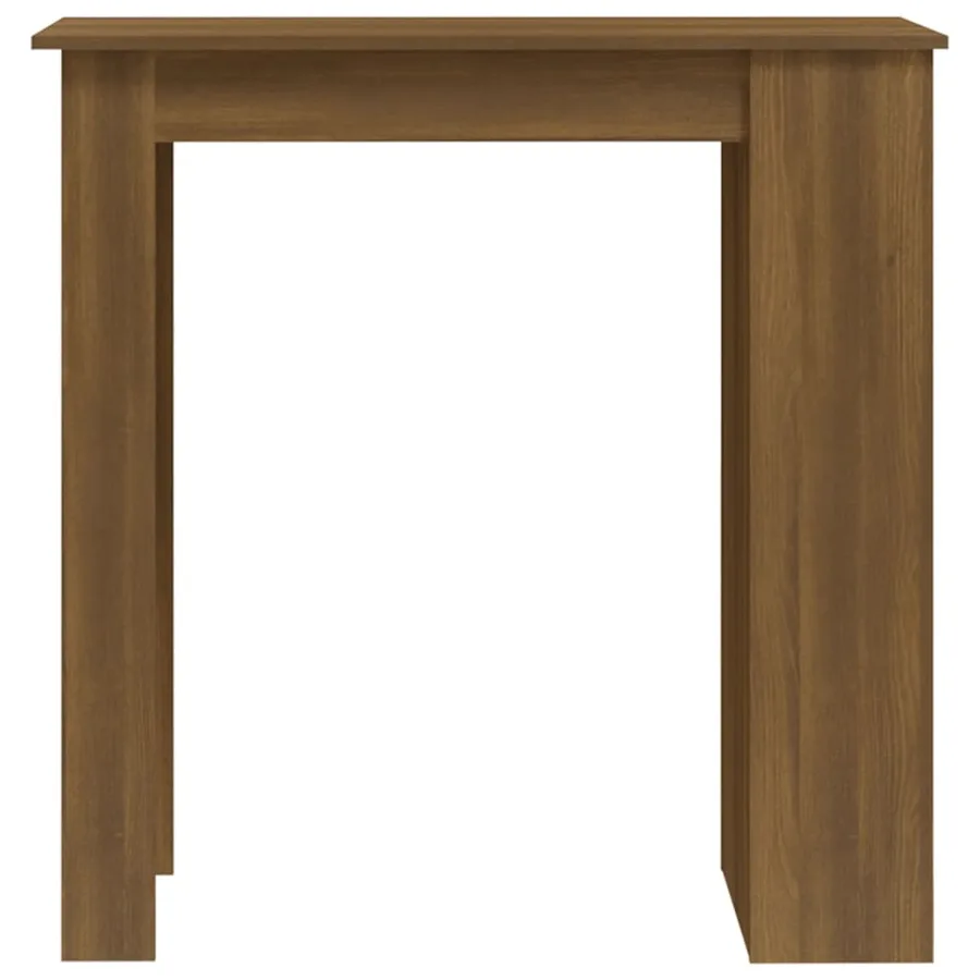 Table de bar et rangement chêne marron bois d'ingénierie - 5