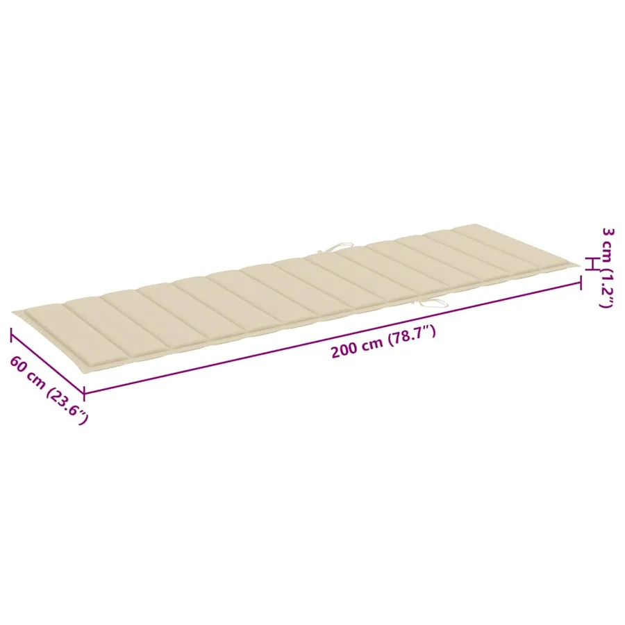 Chaise longue pour 2 personnes avec coussins Bambou - 14