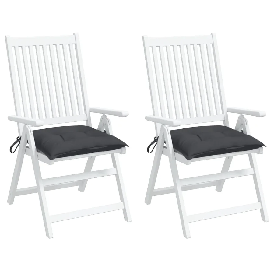 Coussins de chaise lot de 2 anthracite 50x50x7 cm tissu oxford - 4