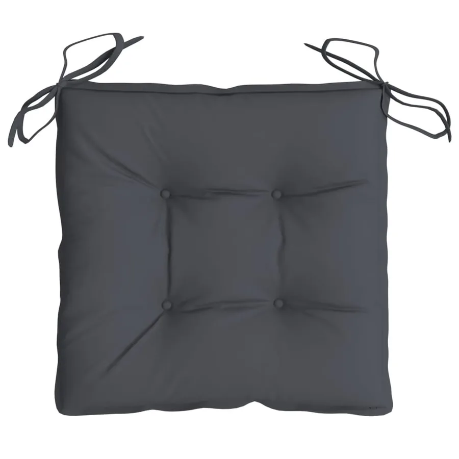 Coussins de chaise lot de 4 anthracite 40x40x7 cm tissu oxford - 6