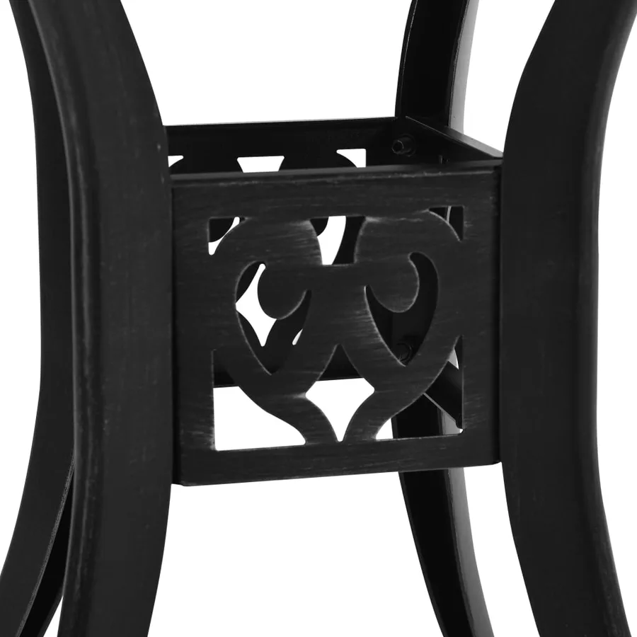 Table de jardin Noir 78x78x72 cm Aluminium coulé - 4