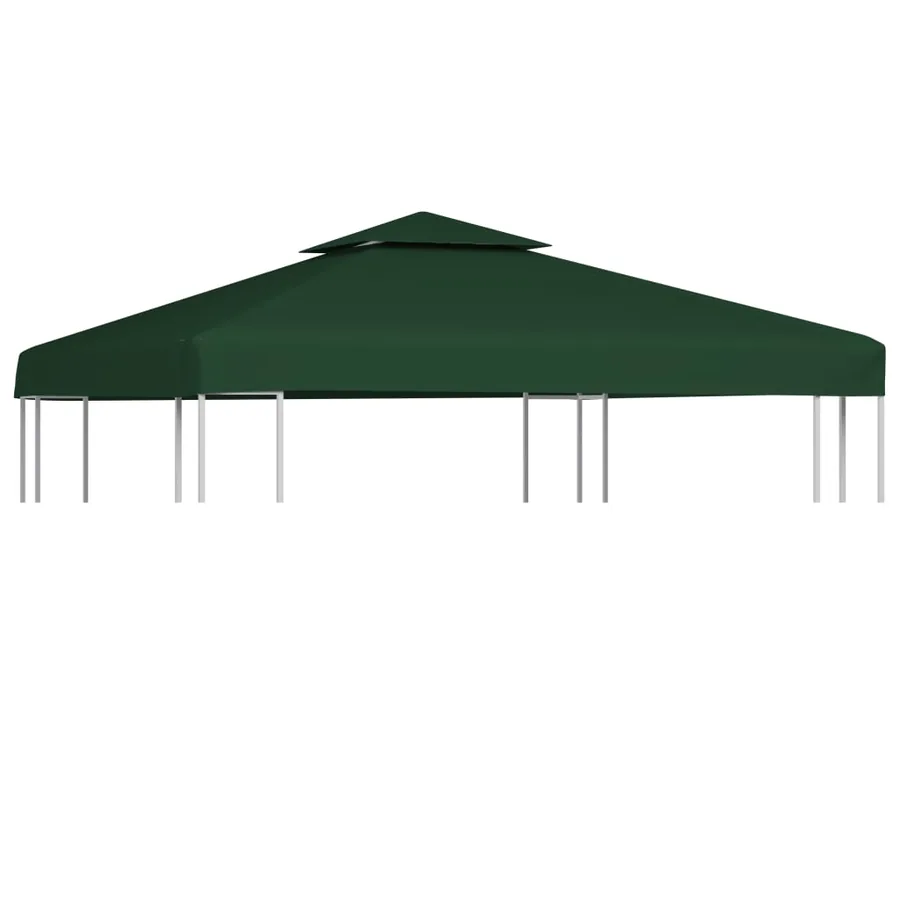 Recouvrement de remplacement d'auvent 310 g/m² 3 x 3 m Vert