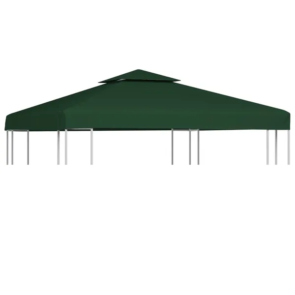 Recouvrement de remplacement d'auvent 310 g/m² 3 x 3 m Vert