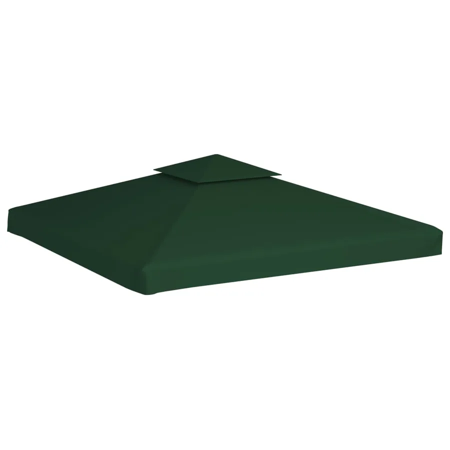 Recouvrement de remplacement d'auvent 310 g/m² 3 x 3 m Vert - 2