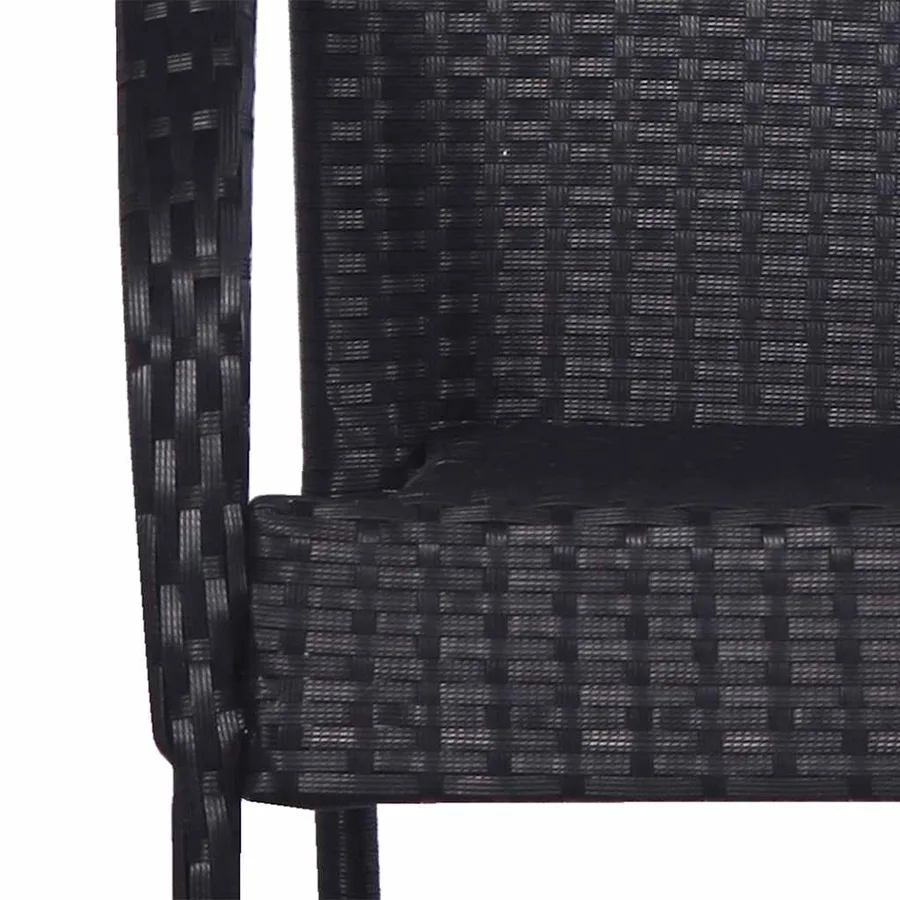 Ensemble à manger de jardin 9 pcs Noir - 8