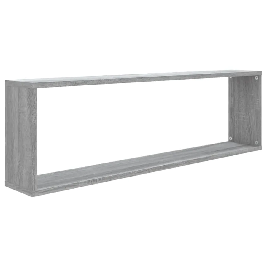 Étagères murales cube 4 pcs Sonoma gris 100x15x30 cm Bois - 5