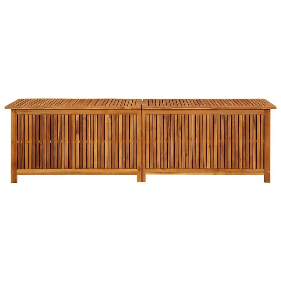 Boîte de rangement de jardin 200x50x58 cm Bois d'acacia solide - 4