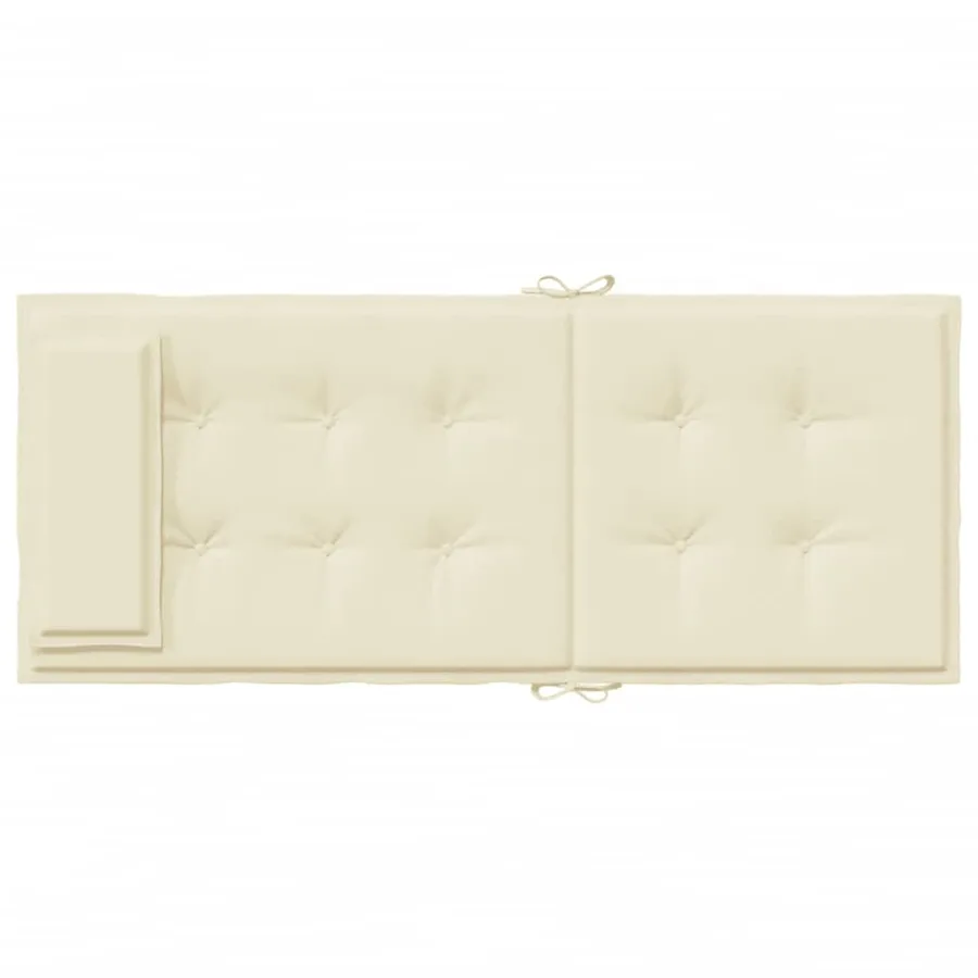 Coussins de chaise à dossier haut lot de 4 crème tissu oxford - 7