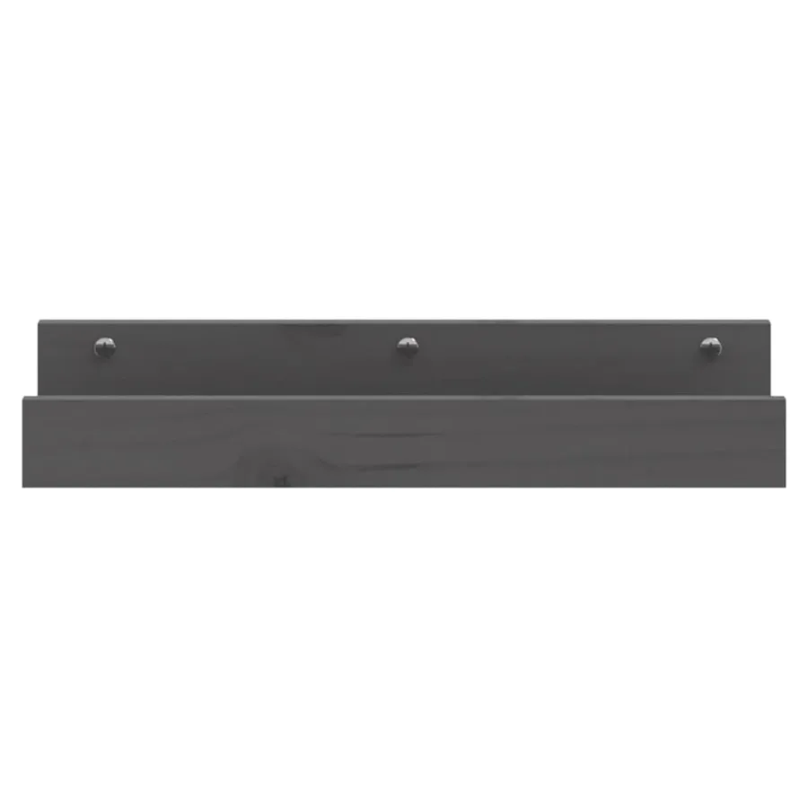 Étagères murales 2 pcs Gris 50x12x9 cm Bois de pin massif - 4