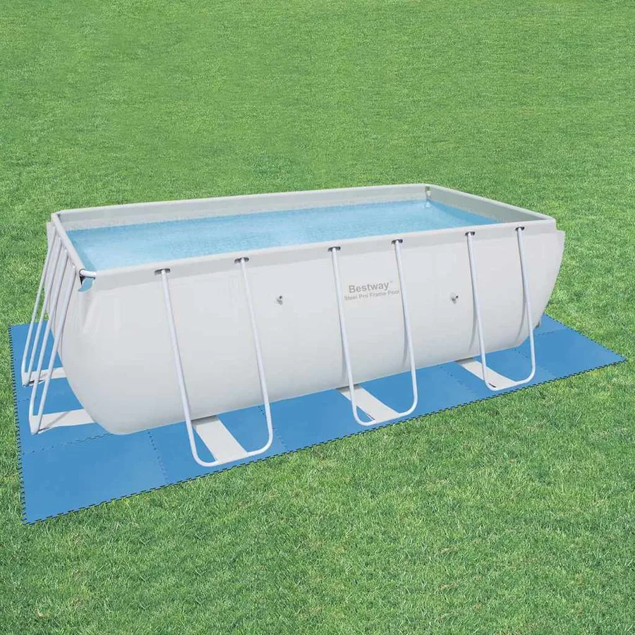 Bestway Protecteurs de plancher de piscine 8 pcs Bleu 58220 - 4