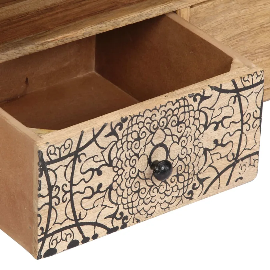 Meuble TV 140x30x40 cm Bois de manguier massif - 7
