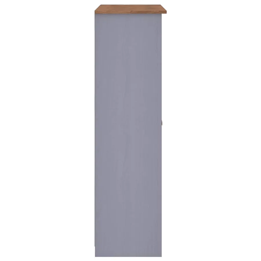 Garde-robe 3 portes Gris 118x50x171,5 cm Pin Assortiment Panama - 6
