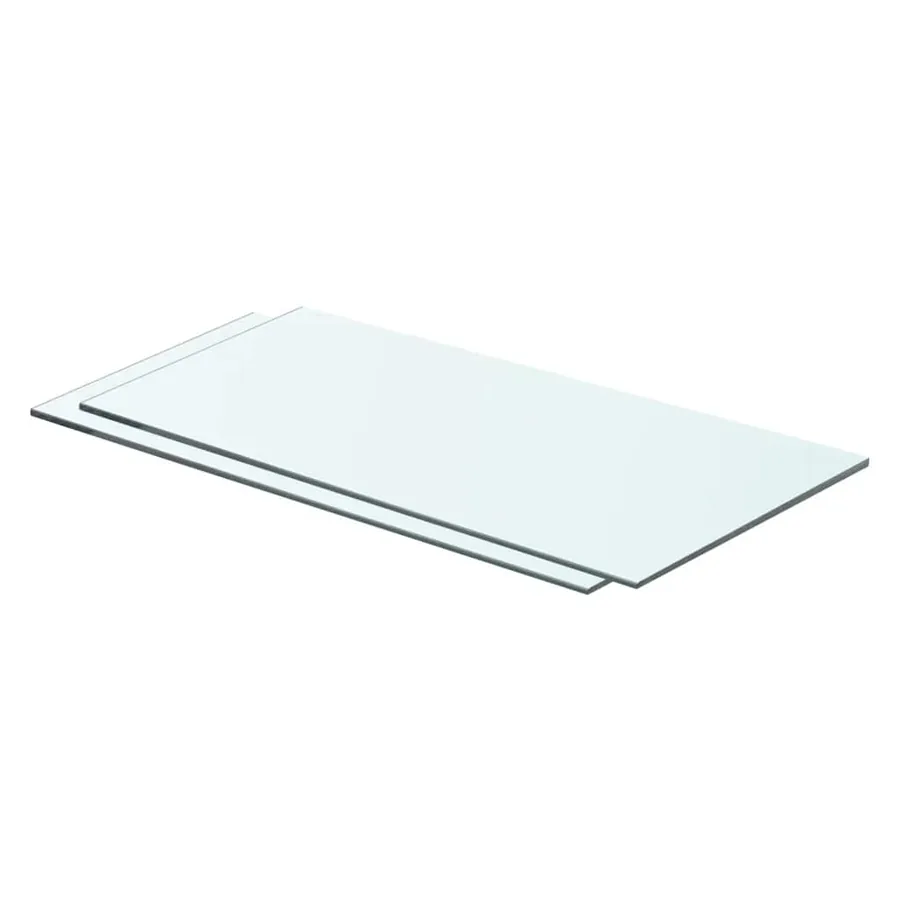 Panneaux d'étagère 2 pcs Verre Transparent 60x25 cm