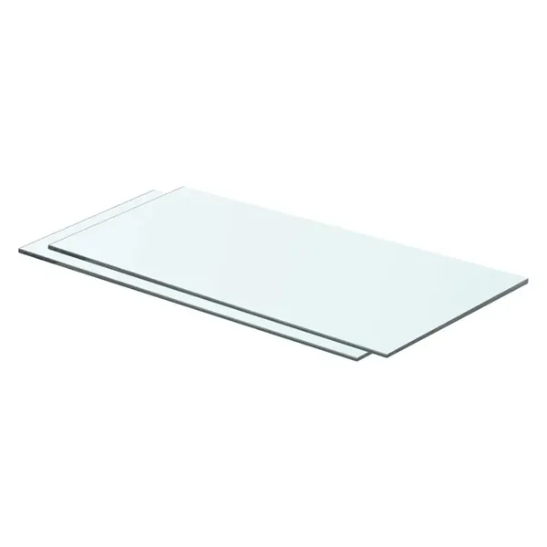 Panneaux d'étagère 2 pcs Verre Transparent 60x25 cm
