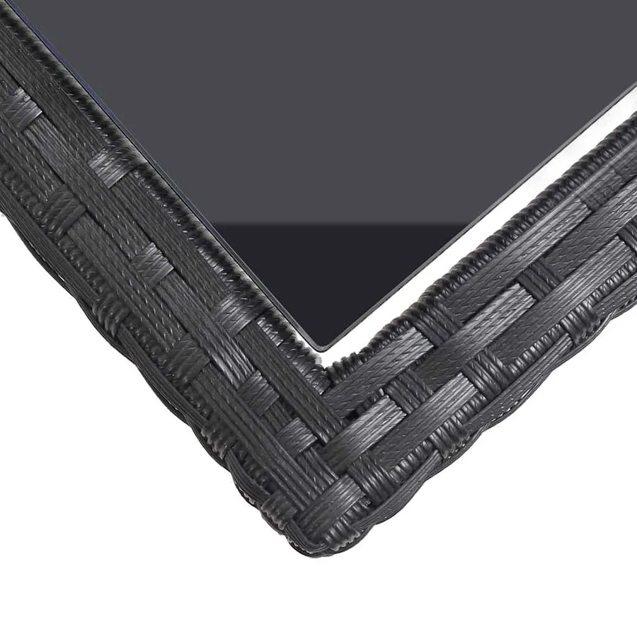 Ensemble à manger de jardin 3 pcs Noir - 11
