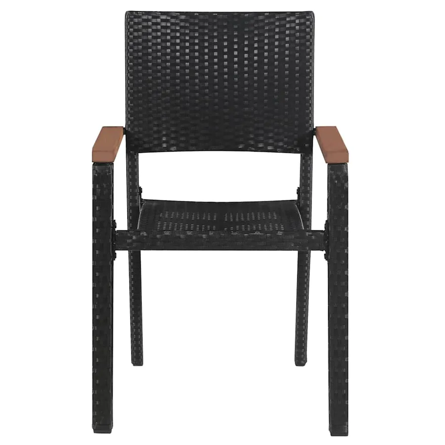 Ensemble à manger de jardin 3 pcs Noir - 5