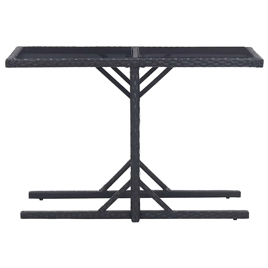 Ensemble à manger de jardin 3 pcs Noir - 8