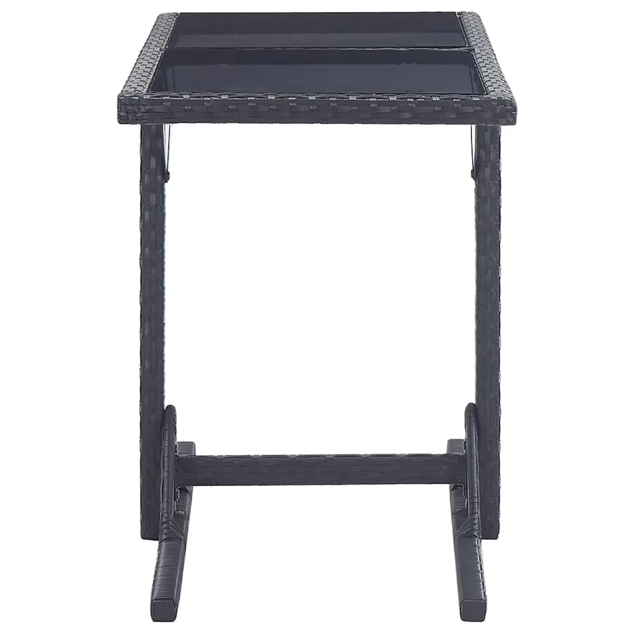 Ensemble à manger de jardin 3 pcs Noir - 9