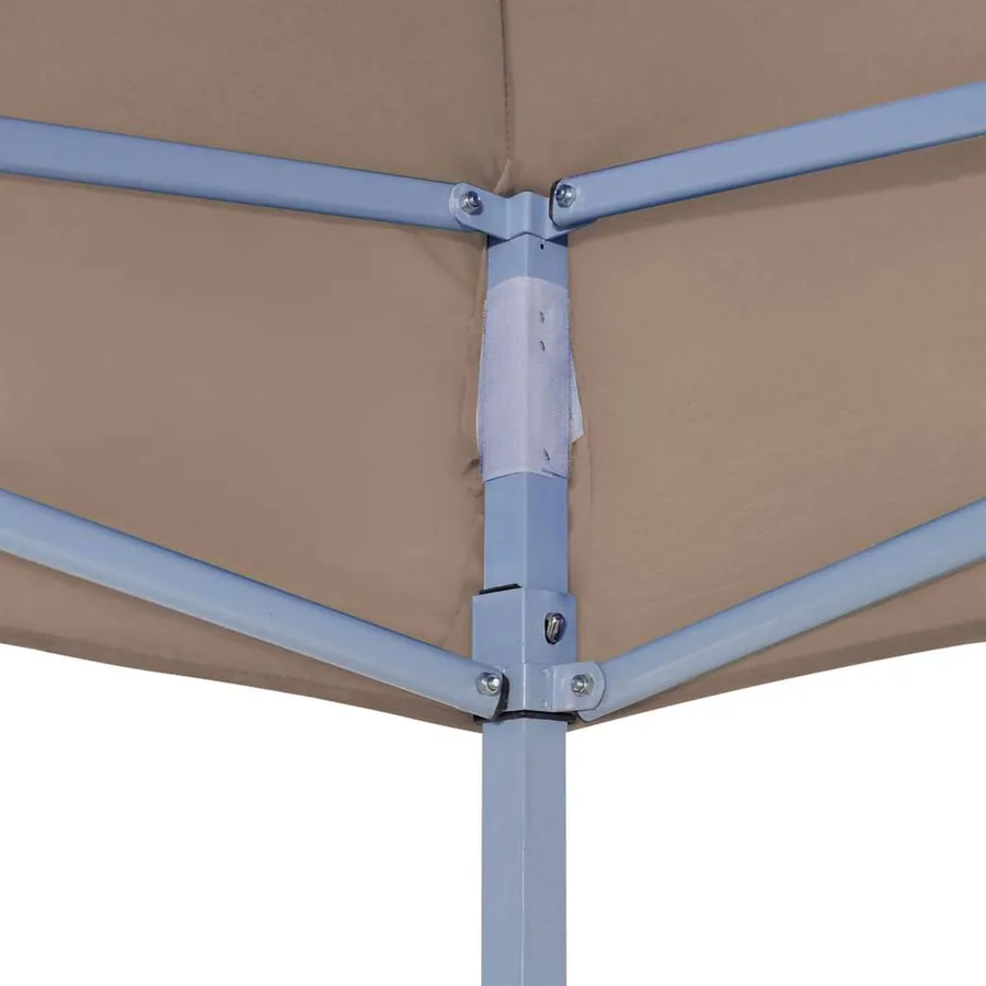 Toit de tente de réception 3x3 m Taupe 270 g/m² - 4