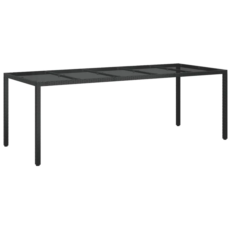 Ensemble à manger jardin 9pcs et coussins noir résine tressée - 7