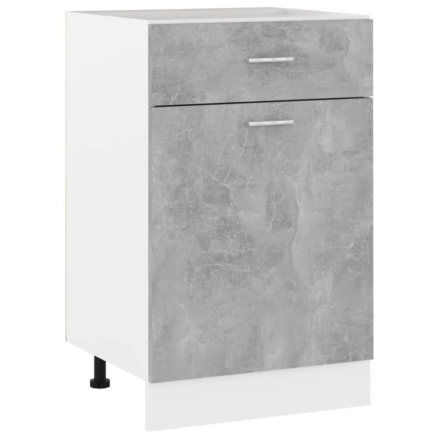 Armoire à tiroirs "Lyon" Gris béton 50 x 46 x 81,5 cm Bois d'ingénierie