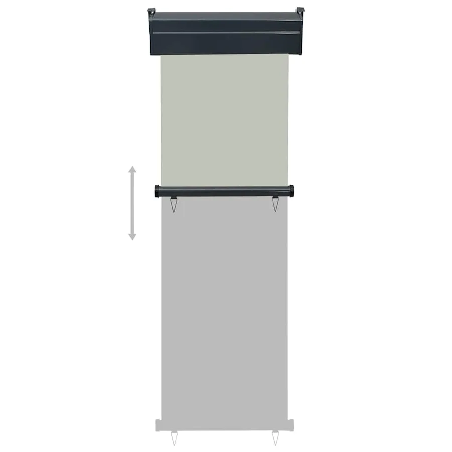 Auvent latéral de balcon 65x250 cm Gris - 5