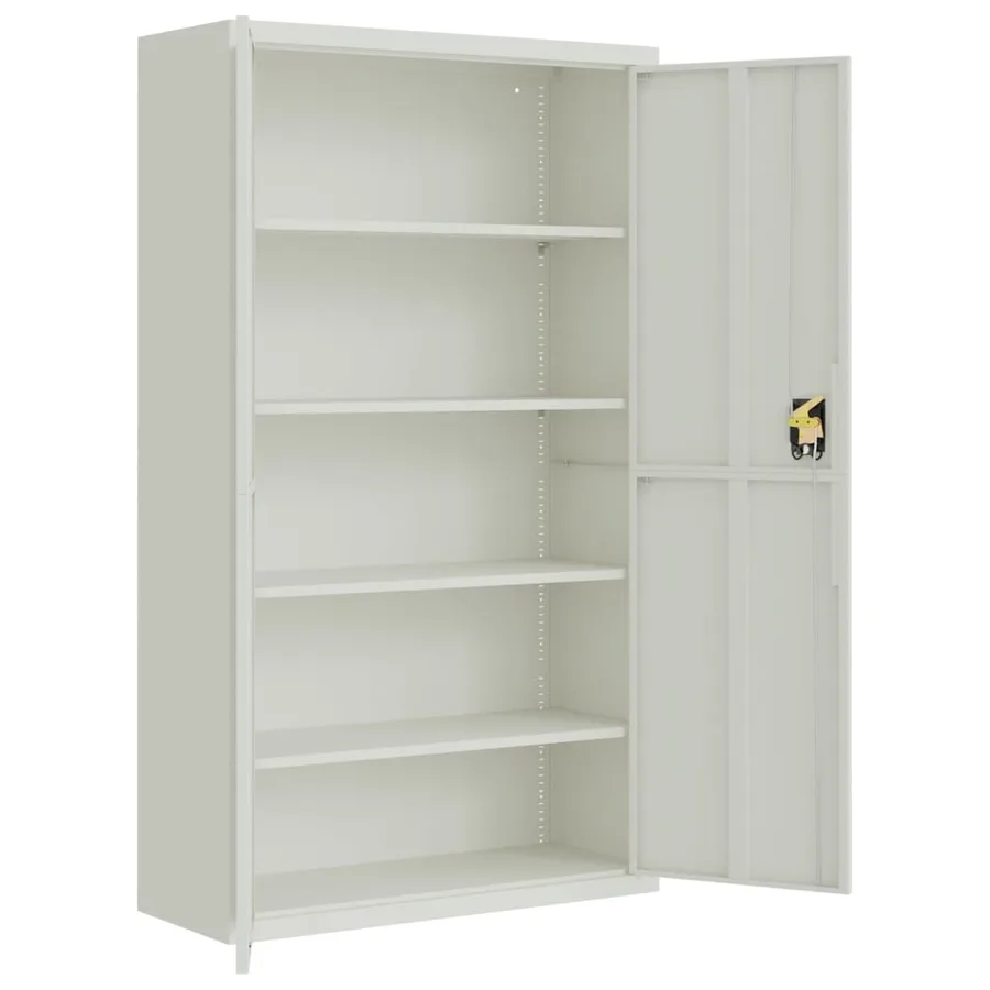 Classeur gris clair 105x40x180 cm acier - 4
