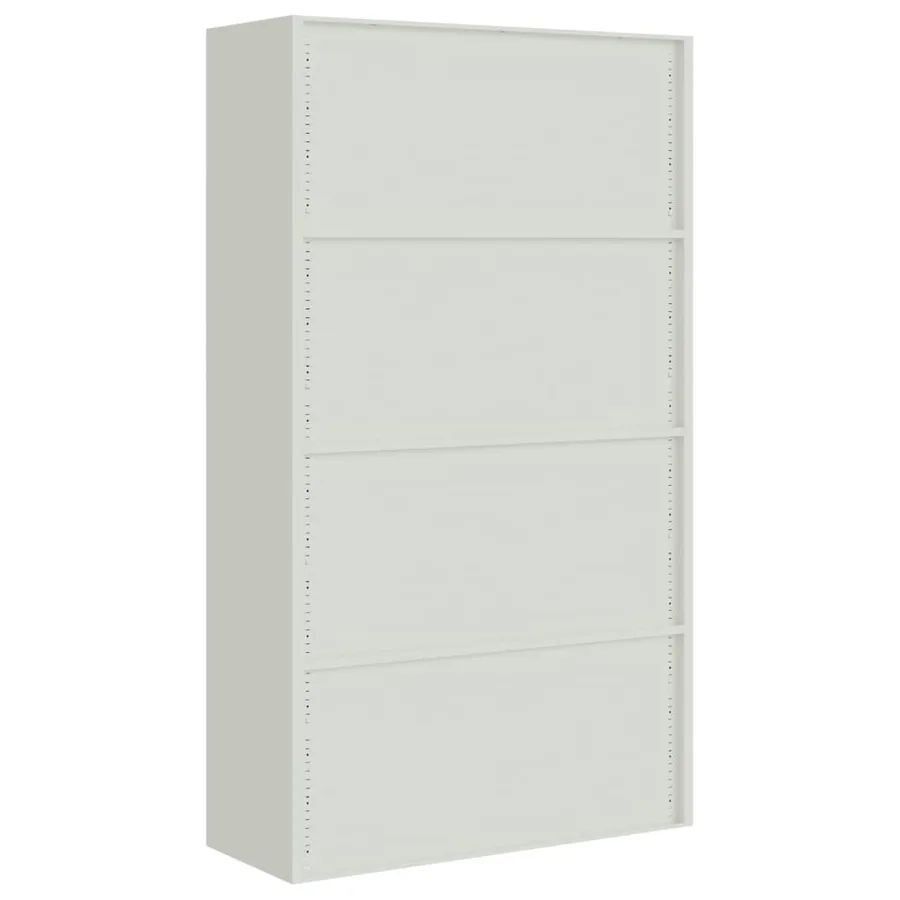 Classeur gris clair 105x40x180 cm acier - 6