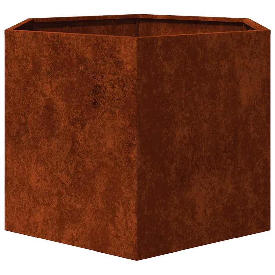 Jardinière Rouillé 60x60x45 cm Acier corten - 5