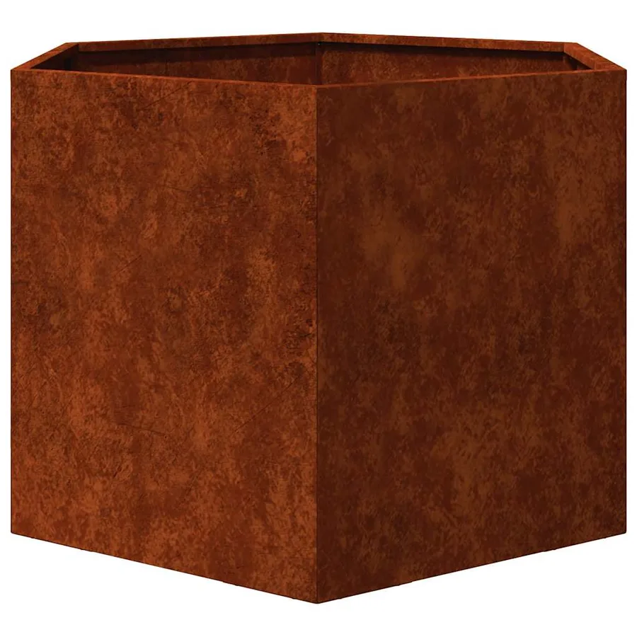 Jardinière Rouillé 60x60x45 cm Acier corten - 6