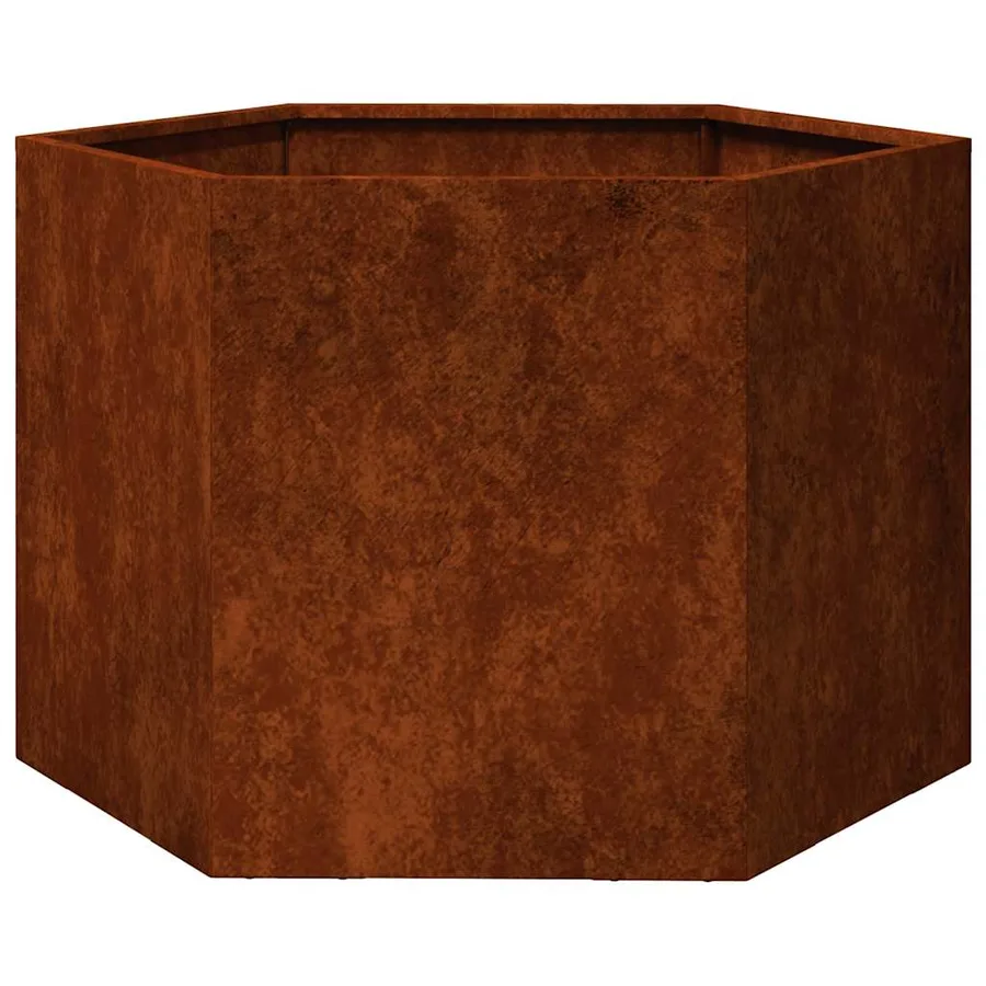 Jardinière Rouillé 60x60x45 cm Acier corten - 7