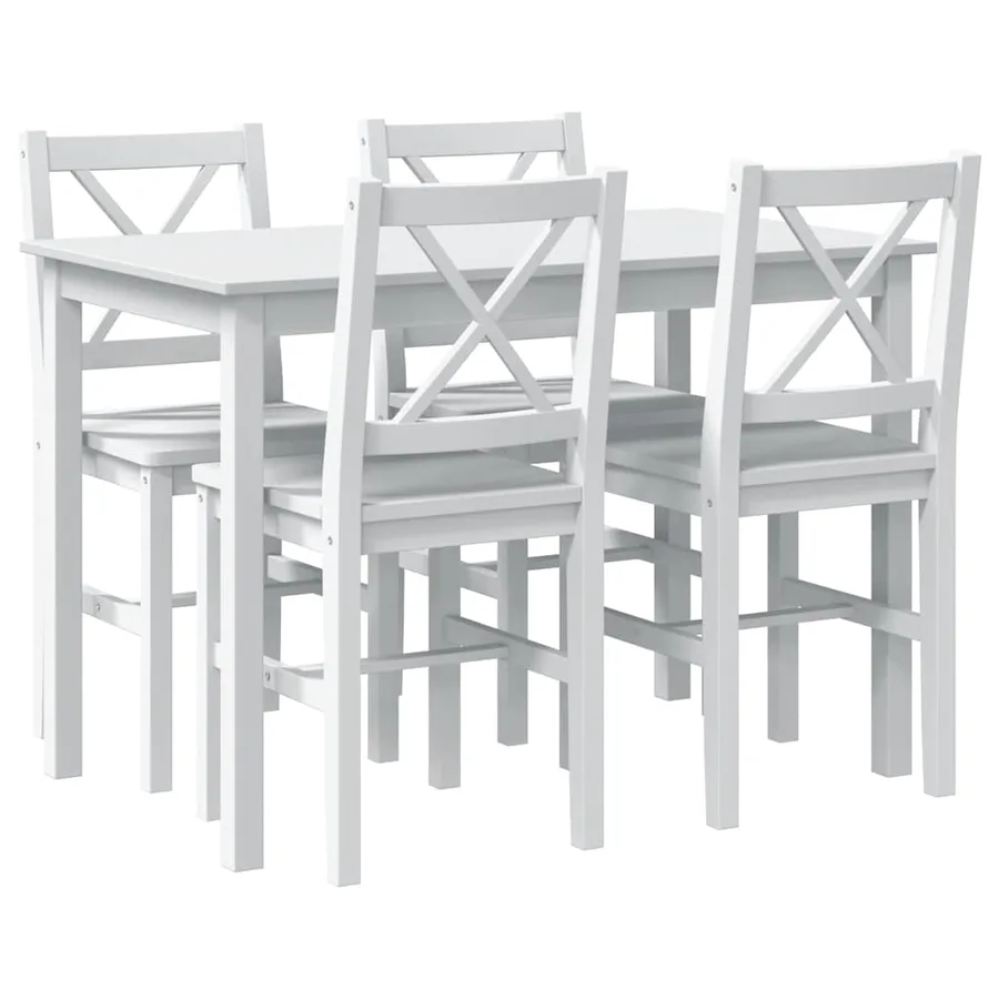 Ensemble de salle à manger 5 pcs Blanc - 2