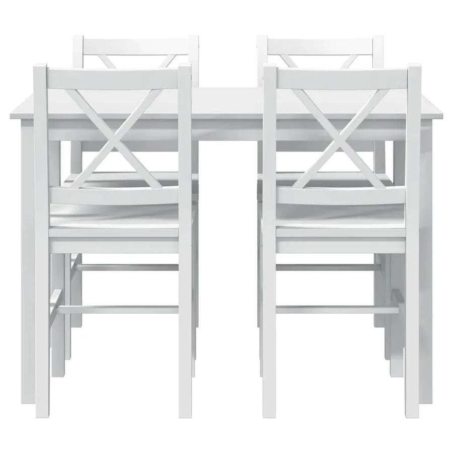 Ensemble de salle à manger 5 pcs Blanc - 5