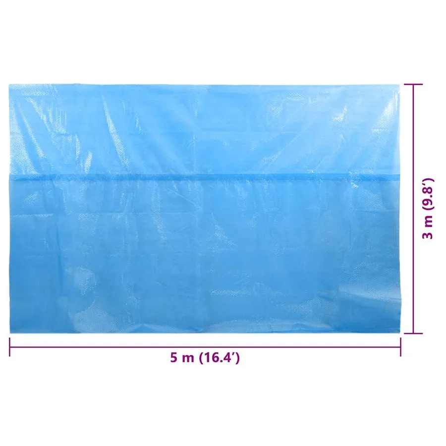Couverture de piscine rectangulaire 500x300 cm PE Bleu - 6