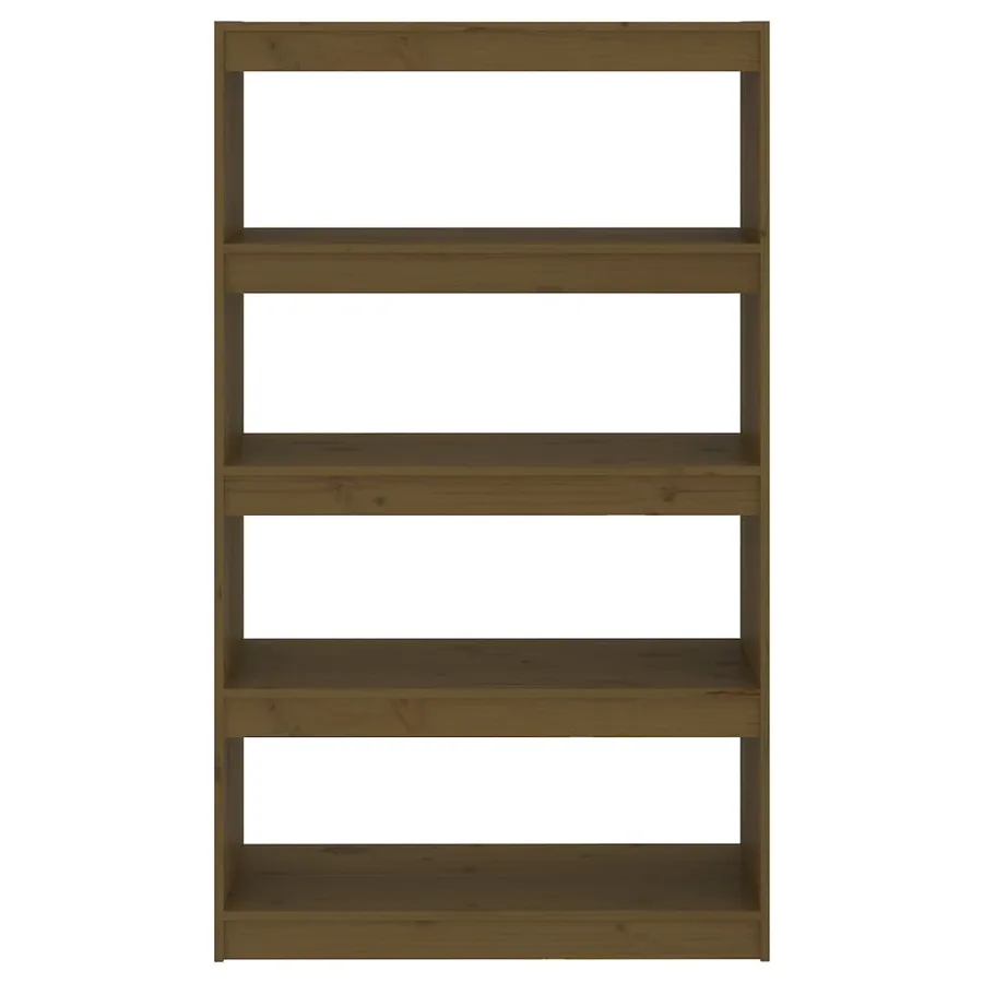 Bibliothèque/Séparateur de pièce Marron miel 80x30x135,5 cm Pin - 5