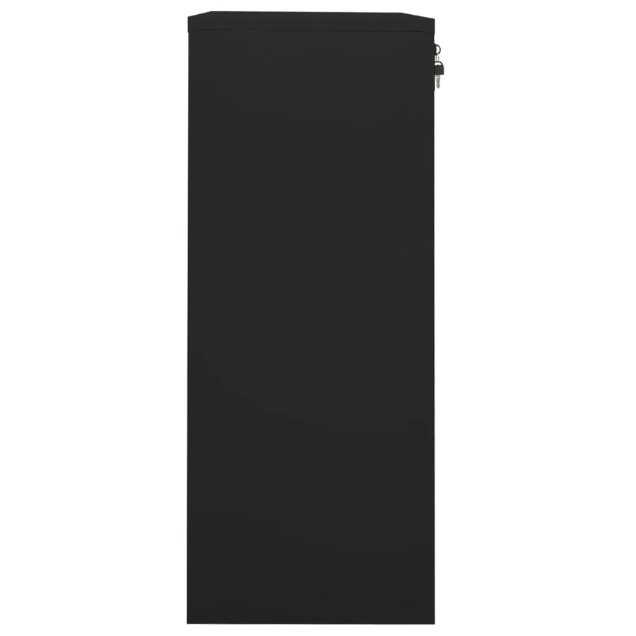 Armoire de bureau Noir 90x40x102 cm Acier - 3